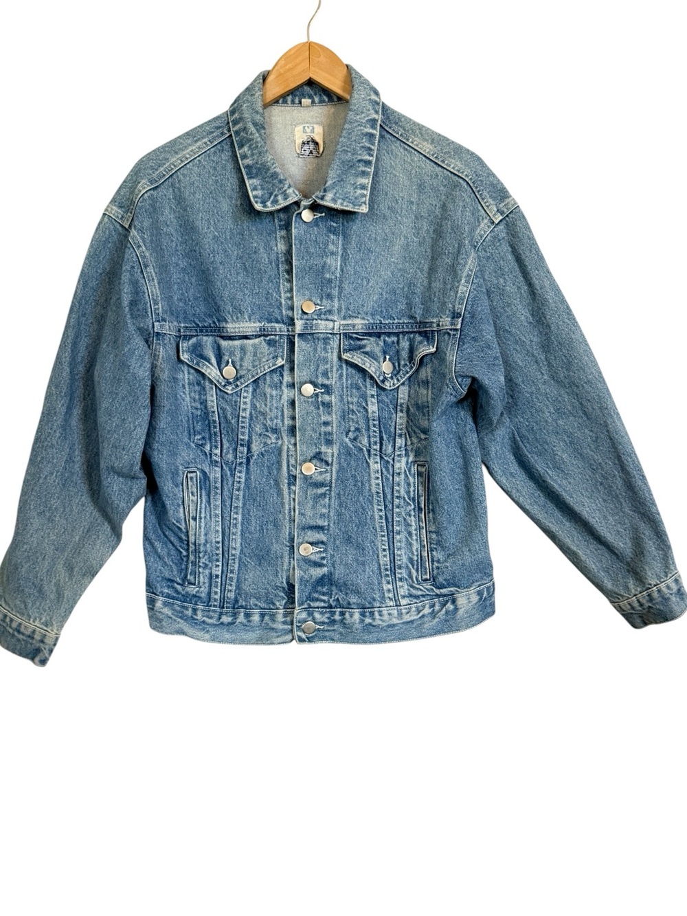 Vintage Disney Channel Mickey Mouse Logo Denim Jean Jacket USA Made Size Medium